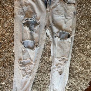 light wash ripped jeans